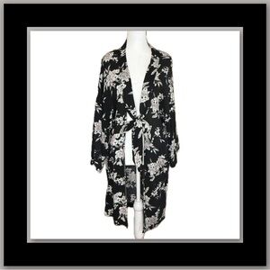 Spiritual Gangster Black Floral Kimono – One Size